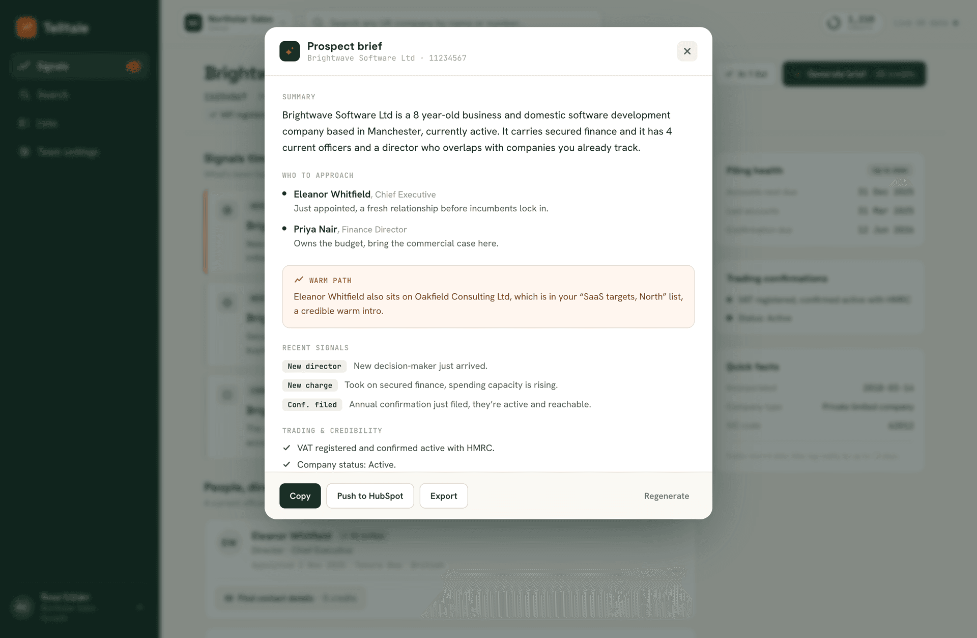The Telltale AI prospect brief